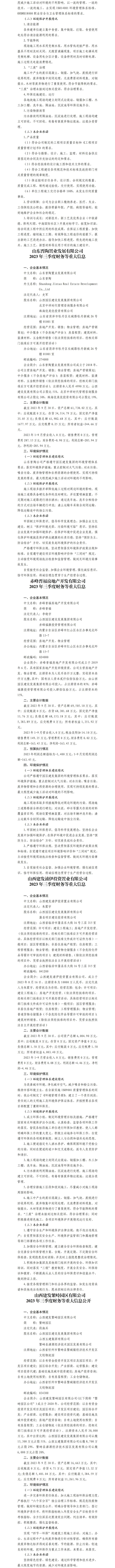山西园区402cc永利集团生长集团有限公司2023年三季度财务等重大信息-402cc永利集团