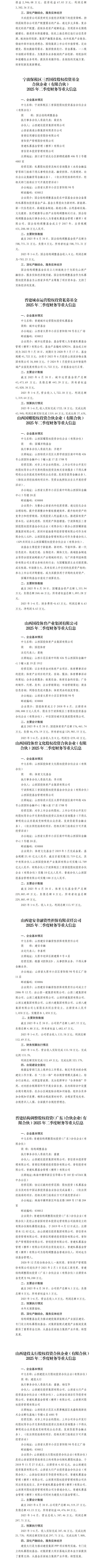 上海荣大投资治理有限公司及其子公司2025年二季度财务等重大信息-402cc永利集团